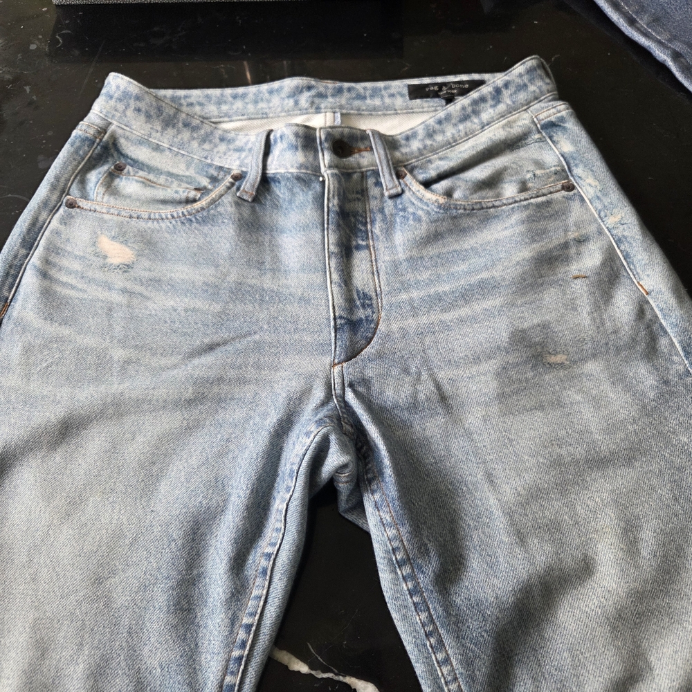 Light Blue Rag & Bone Miramar jeans - laser printed #denim size 30